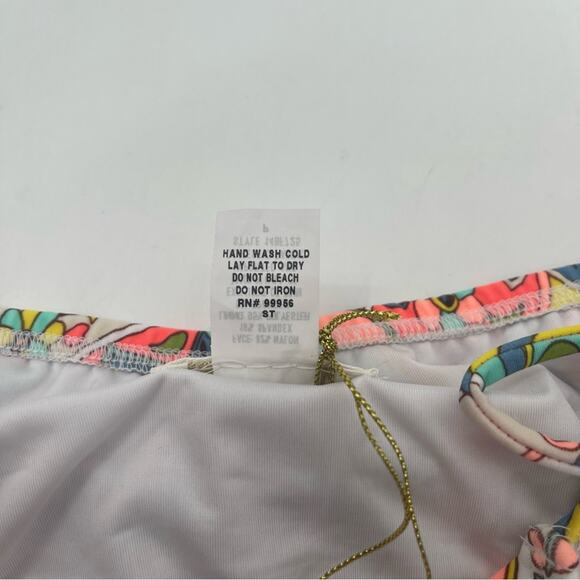 SHOSHANNA Bikini Bottoms Extra Small Paisley Floral String Neon Beach Swim NWT - Picture 8 of 12
